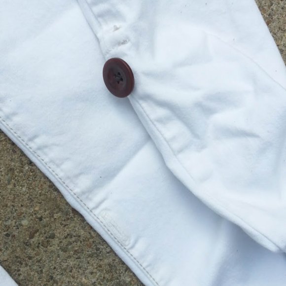 GAP Maternity roll tab white jeans size 10 NWOT - Picture 6 of 6